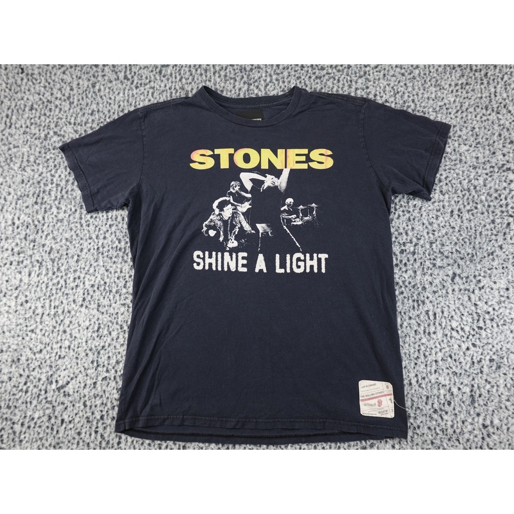 Riff Stars Rolling Stones T-Shirt Mens Small Black‎ Good Shine A Light Graphic